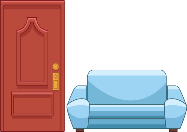 挨着门的沙发图片下载