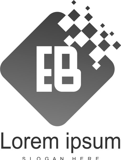 EB字母现代框架logo模板图片下载