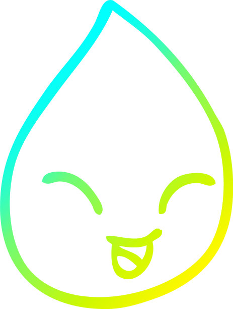 冷梯度线画卡通血滴图片下载