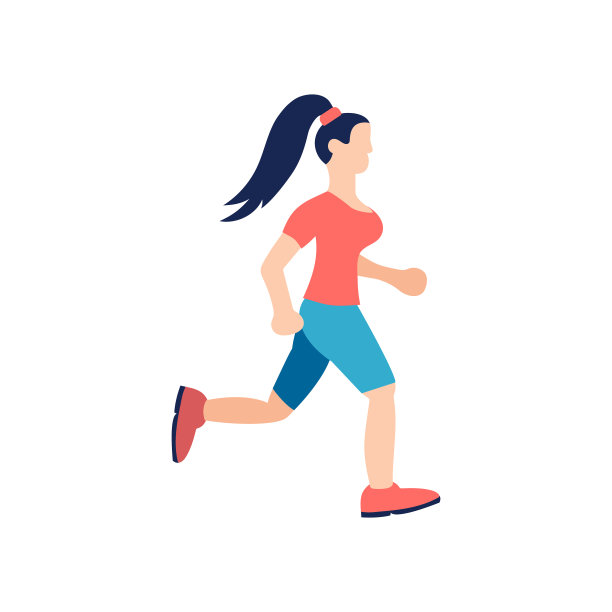 年轻女孩正在跑步生活方式健身性格图片下载