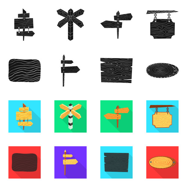 隔离对象原始和森林符号集原始图片下载