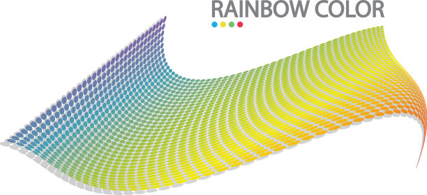彩虹抽象背景与动态波图片下载