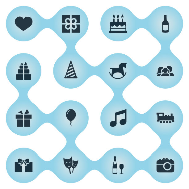 一套简单的节日图标图片下载