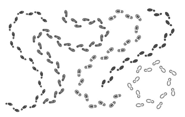踩脚印集图片下载