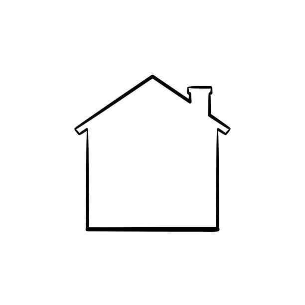 房子手绘轮廓涂鸦图标图片下载
