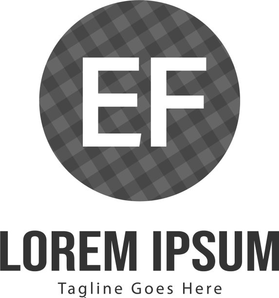 现代框架EF字母logo模板图片下载