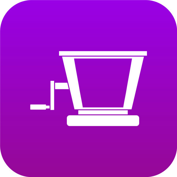 老葡萄榨汁机图标数字紫色图片下载