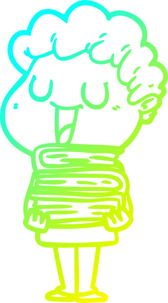 冷梯度线画笑卡通人图片下载