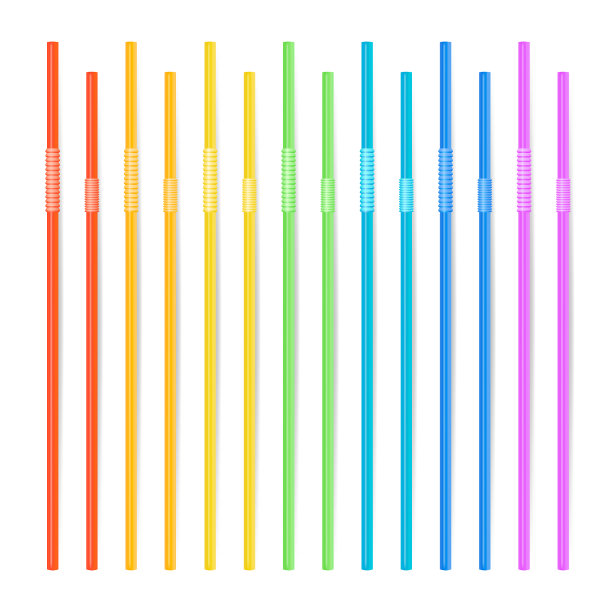 饮用吸管3d条纹图标图片下载