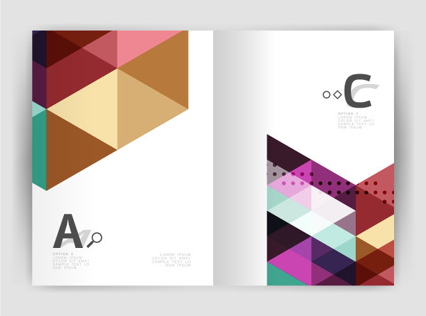 打印三角现代打印模板图片下载