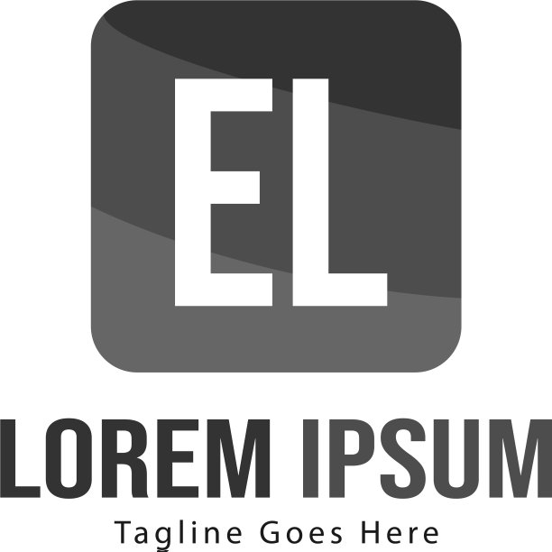 首字母EL现代框架标志模板图片下载