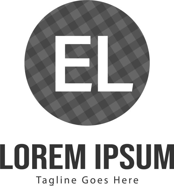 首字母EL现代框架标志模板图片下载