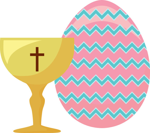 圣餐杯和复活节彩蛋图片下载