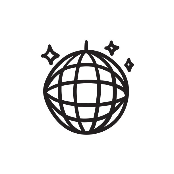 迪斯科球素描图标图片下载
