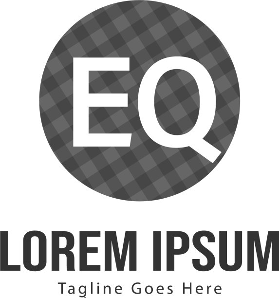 EQ字母现代边框logo模板图片下载