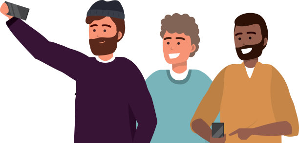 千禧一代用智能手机自拍图片下载