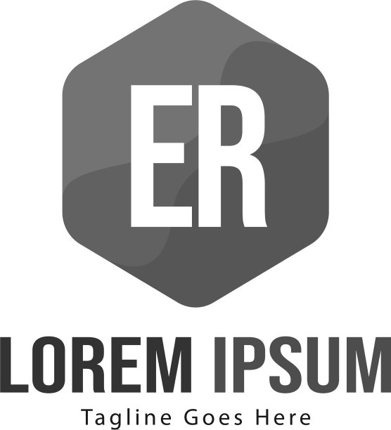 ER字母现代框架logo模板图片下载