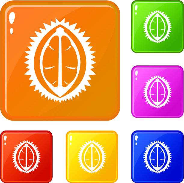 榴莲水果图标设置颜色图片下载