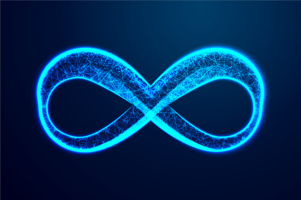 无限图标抽象低多边形三角形网点线图片下载