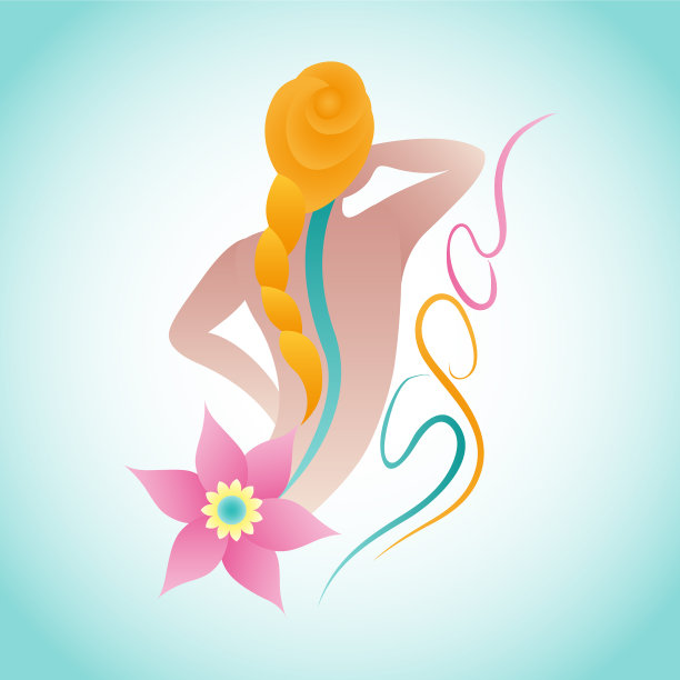 莲花美容spa标志图片下载