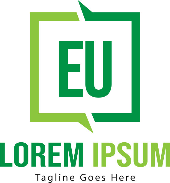 最初的欧盟标志模板与现代框架图片下载