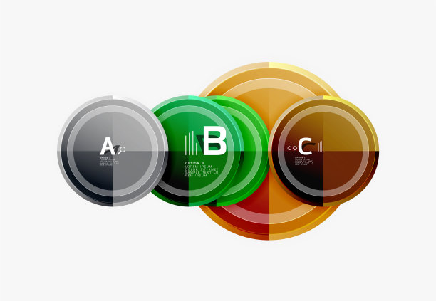 圆形几何抽象背景模板图片下载