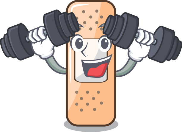 健身贴贴卡通造型图片下载