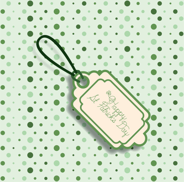圣帕特里克节的标签用绿色挂着图片下载