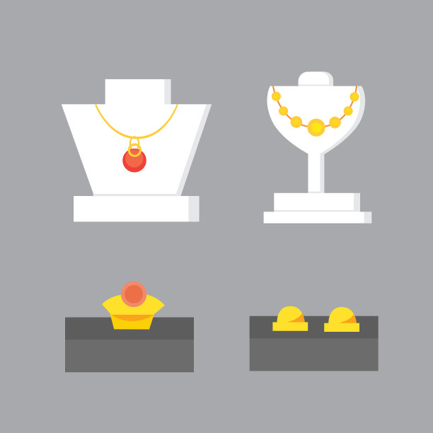 套珠宝项目黄金和宝石珍贵图片下载