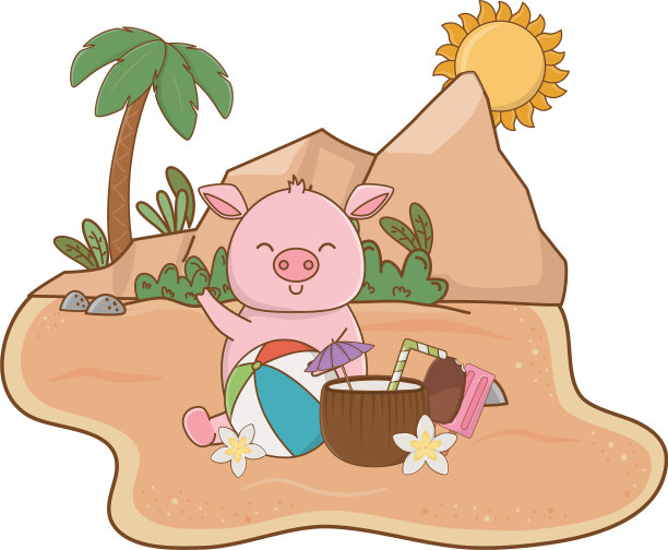 暑假放松卡通图片下载