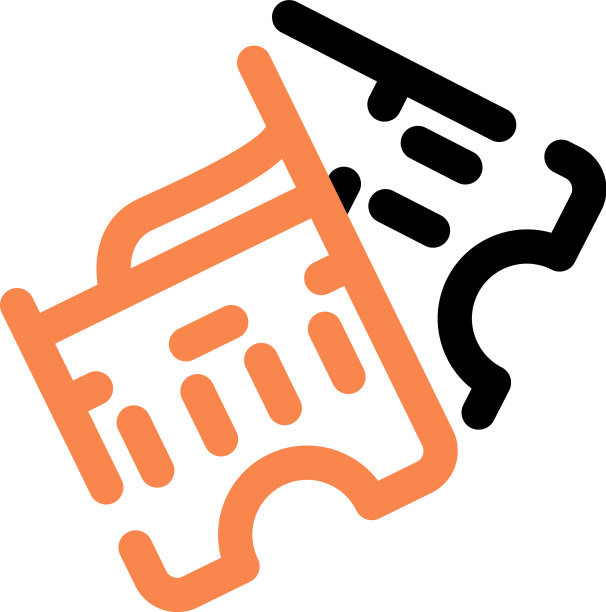 博物馆门票图标轮廓风格图片下载