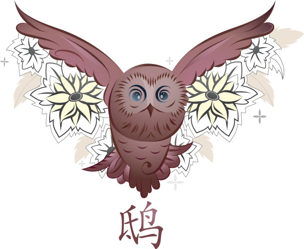 猫头鹰飞纹身图片下载