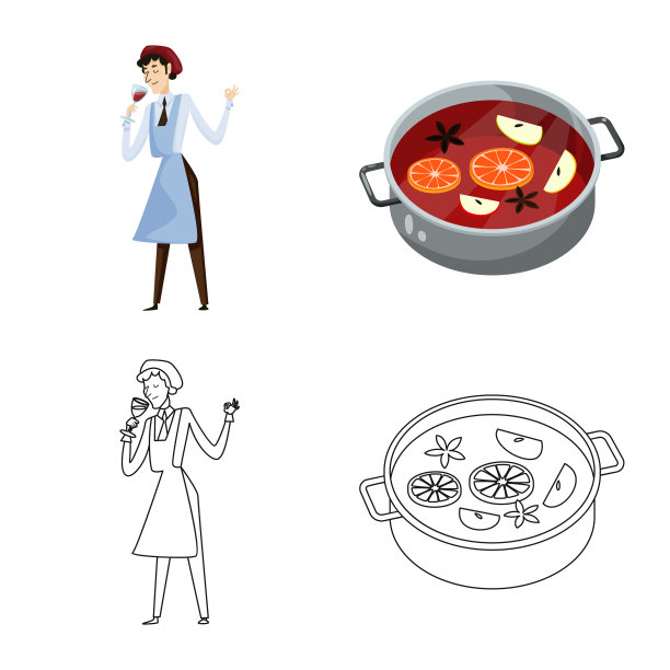 农场和葡萄园标志集图片下载