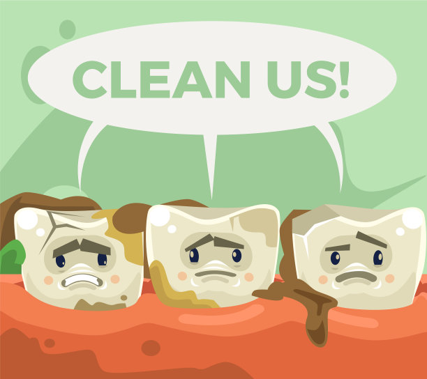 肮脏伤心不快乐牙齿性格图片下载