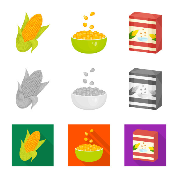 设计玉米地和蔬菜标志图片下载