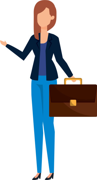 优雅的女商人与投资组合图片下载