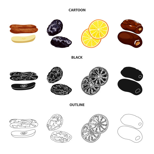 设计食品及生食标志套装食品图片下载