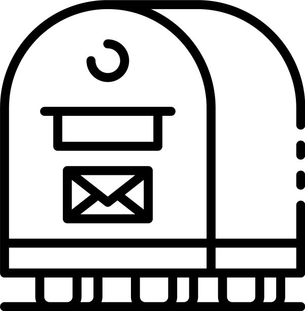 邮政街道框图标轮廓风格图片下载