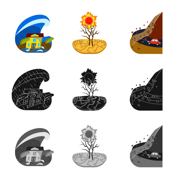 设计天气和遇险标志图片下载