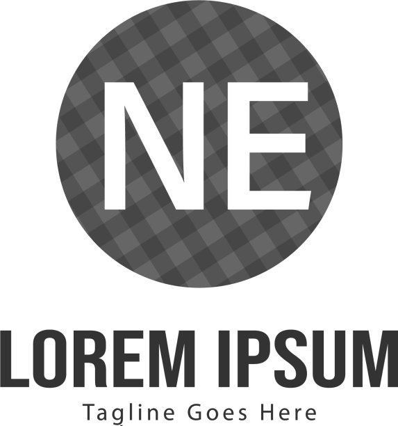 现代框架NE字母logo模板图片下载