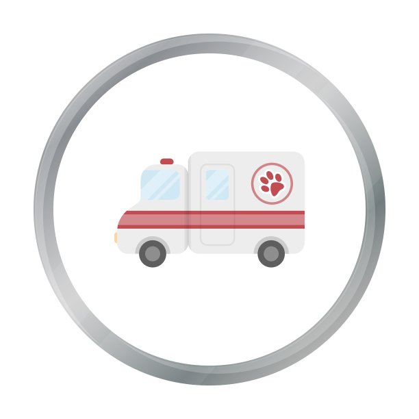 兽医救护图标在卡通风格图片下载