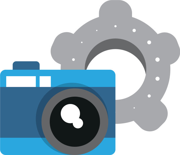 照相机和齿轮图片下载