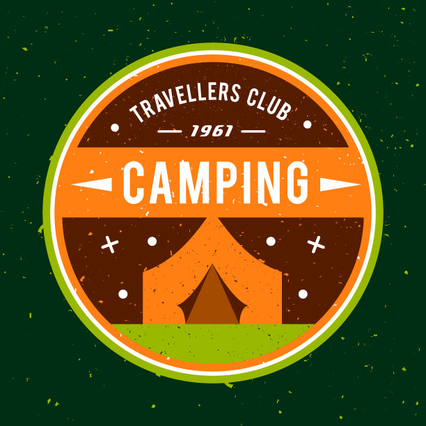 露营单位设置与远足设备的标志图片下载