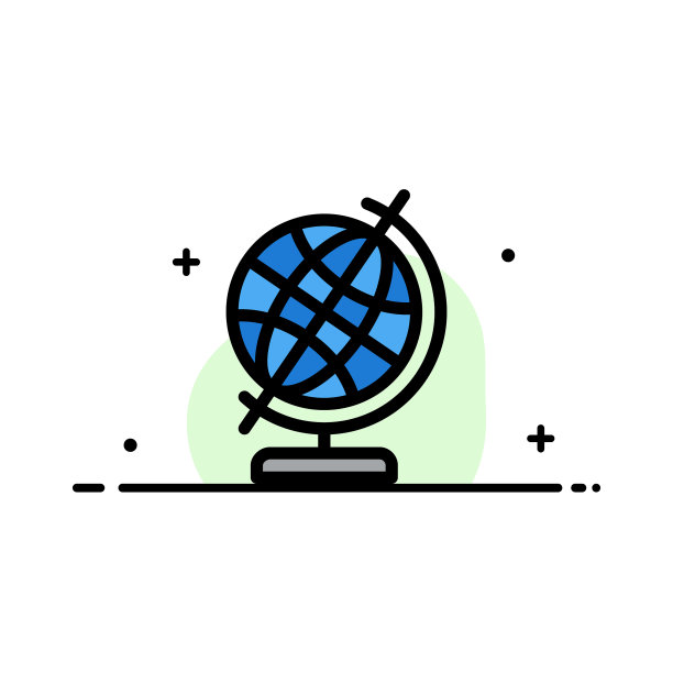 教育地理全球商业平面线图片下载