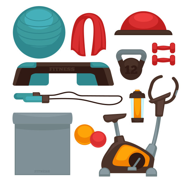 健身房或健身中心的运动器材和图片下载