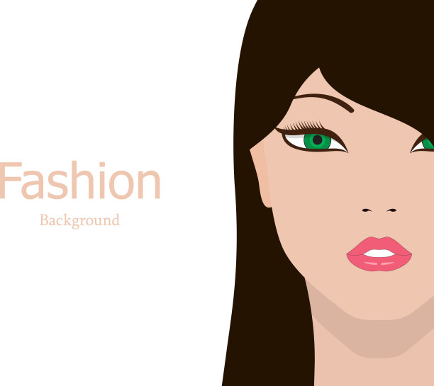 时尚背景美丽女孩的脸图片下载
