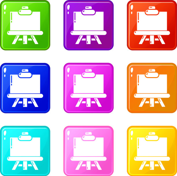 画布图标简单的黑色风格图片下载