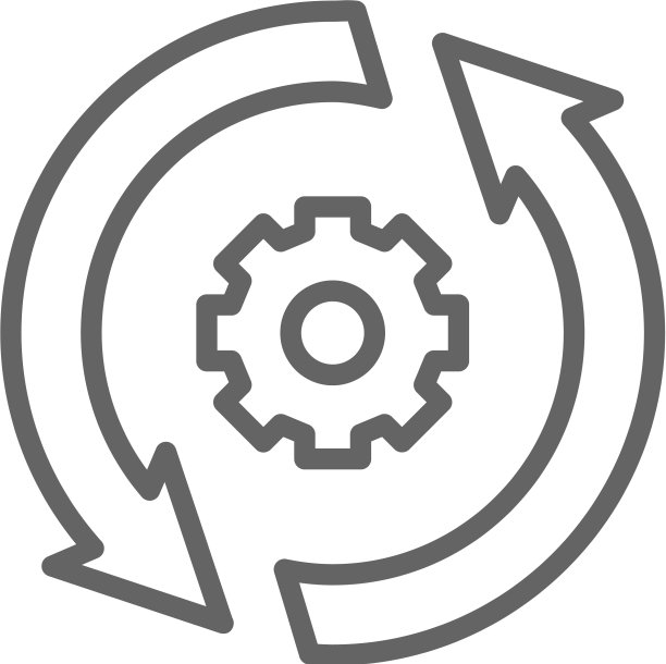 齿轮双箭头流程系统更新图片下载