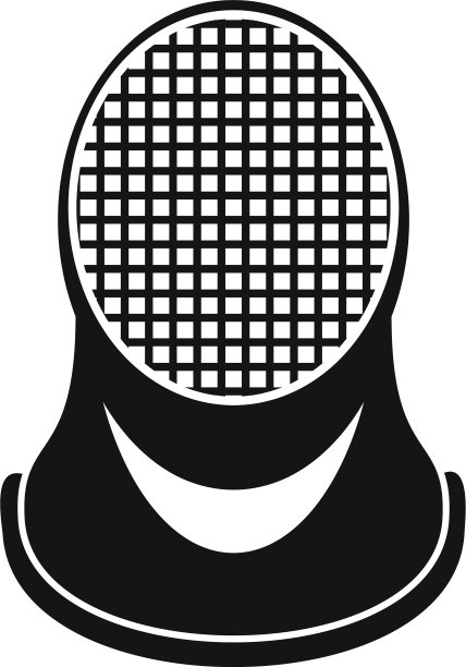 击剑头盔图标样式简单图片下载