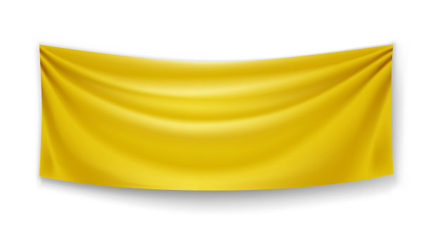 现实的黄色横幅广告图片下载